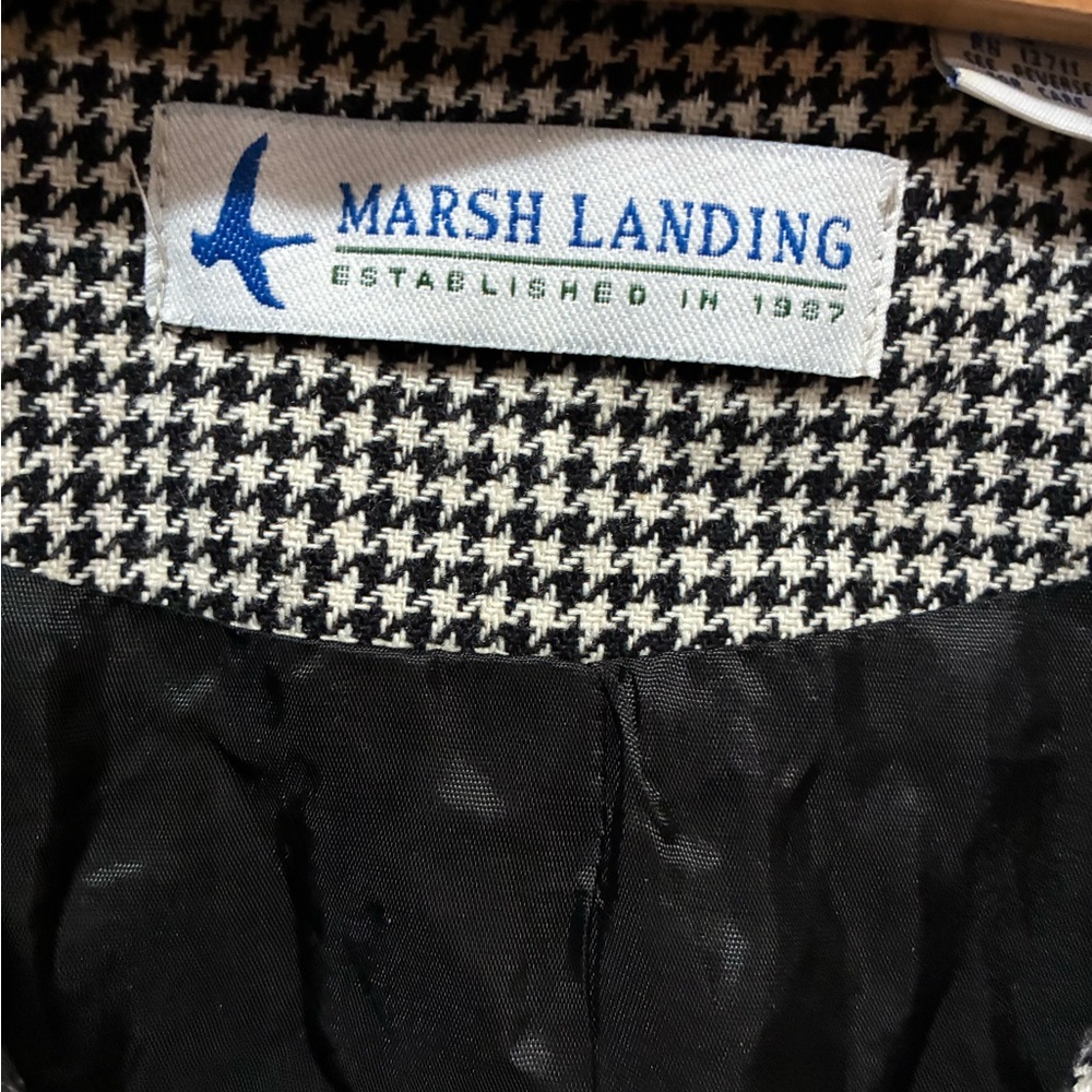 Vintage Marsh Landing Black and White Houndstooth Jacket - Picture 3 of 5
